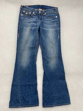 True Religion Joey Super T Flare Leg Jeans Made In USA Vintage Women's 29x31